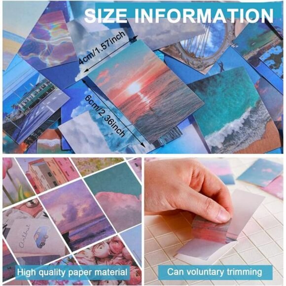 Tenare Washi Sticker Set Scrapbook Paper Journaling Supplies Vintage Craft Lot - Picture 2 of 7